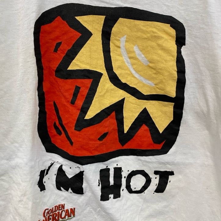 ～00s　AMERICAN　半袖プリントTシャツ　太陽　ヴィンテージ　白　ホワイト　Mサイズ　古着