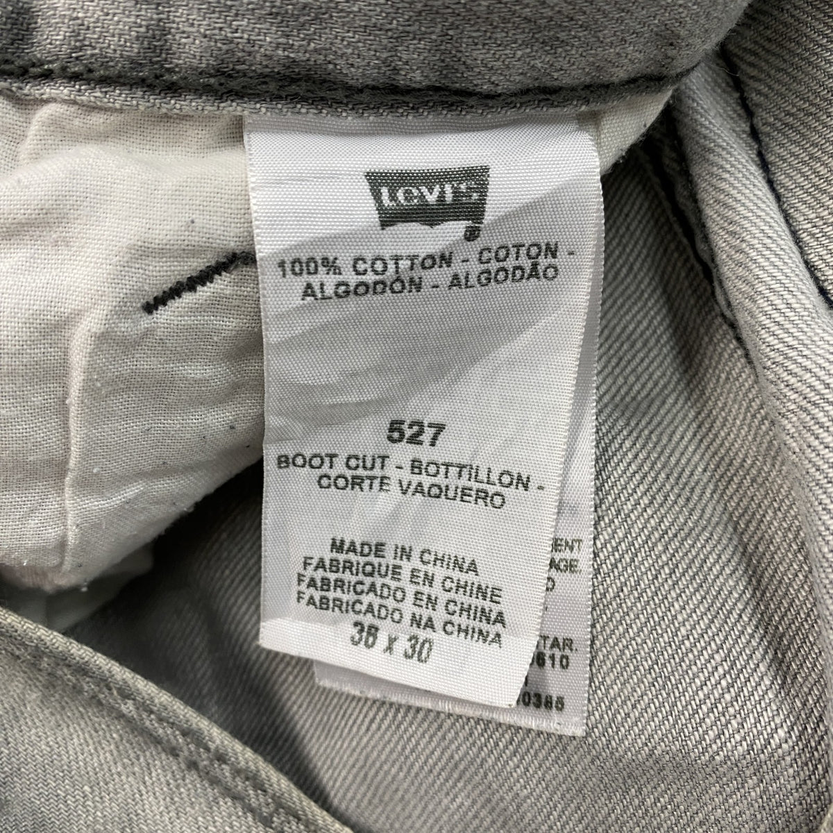 Levi's　リーバイス　527　デニム/ジーンズ　ジップフライ　グレー　W36サイズ　古着