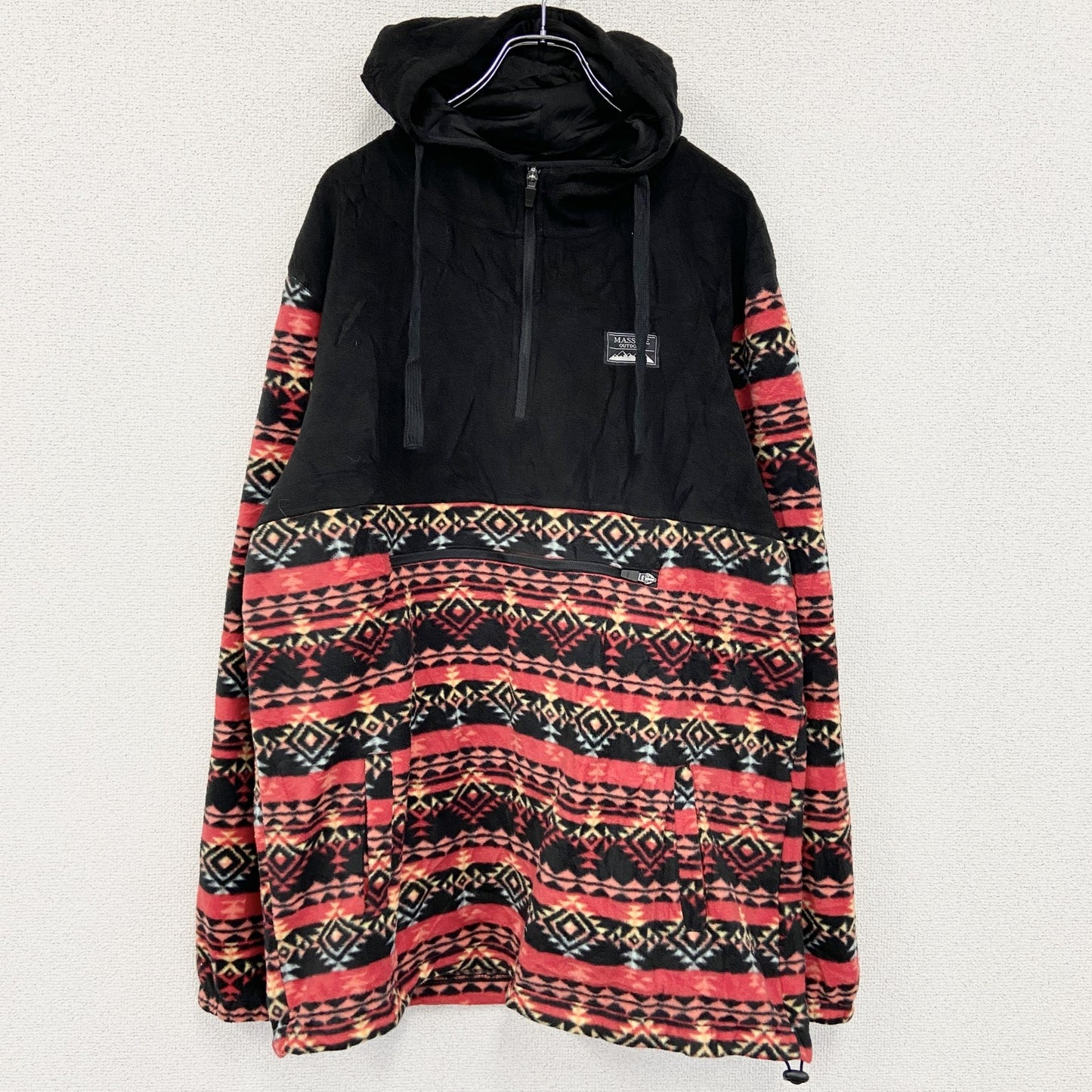 MASSIVE OUTDOOR　フリースパーカー　赤　レッド　2XLサイズ