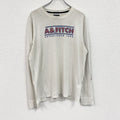 Abercrombie&Fitch　アバクロンビー&フィッッチ　長袖Tシャツ/ロンT　デカロゴ　白　ホワイト　XLサイズ　古着