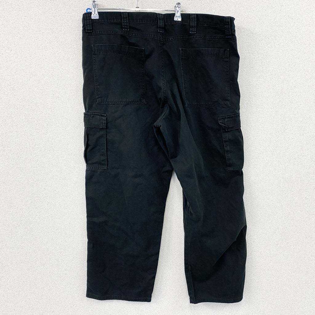 Wrangler　ラングラー　カーゴパンツ　ジップフライ　ワンポイント　黒　ブラック　W40サイズ　古着