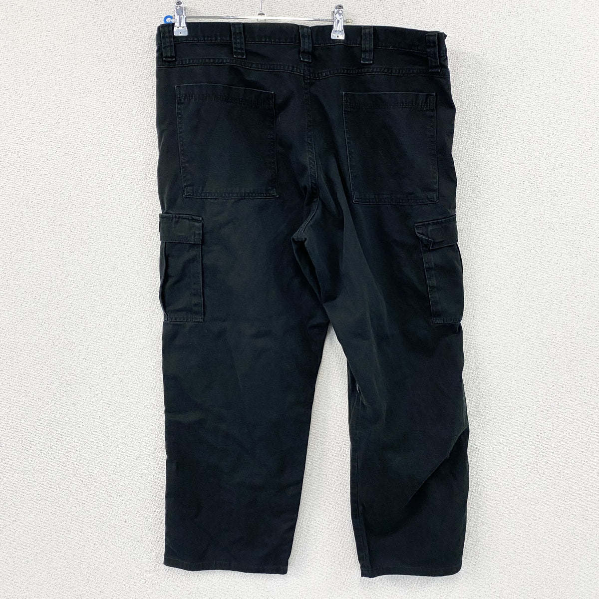 Wrangler　ラングラー　カーゴパンツ　ジップフライ　ワンポイント　黒　ブラック　W40サイズ　古着