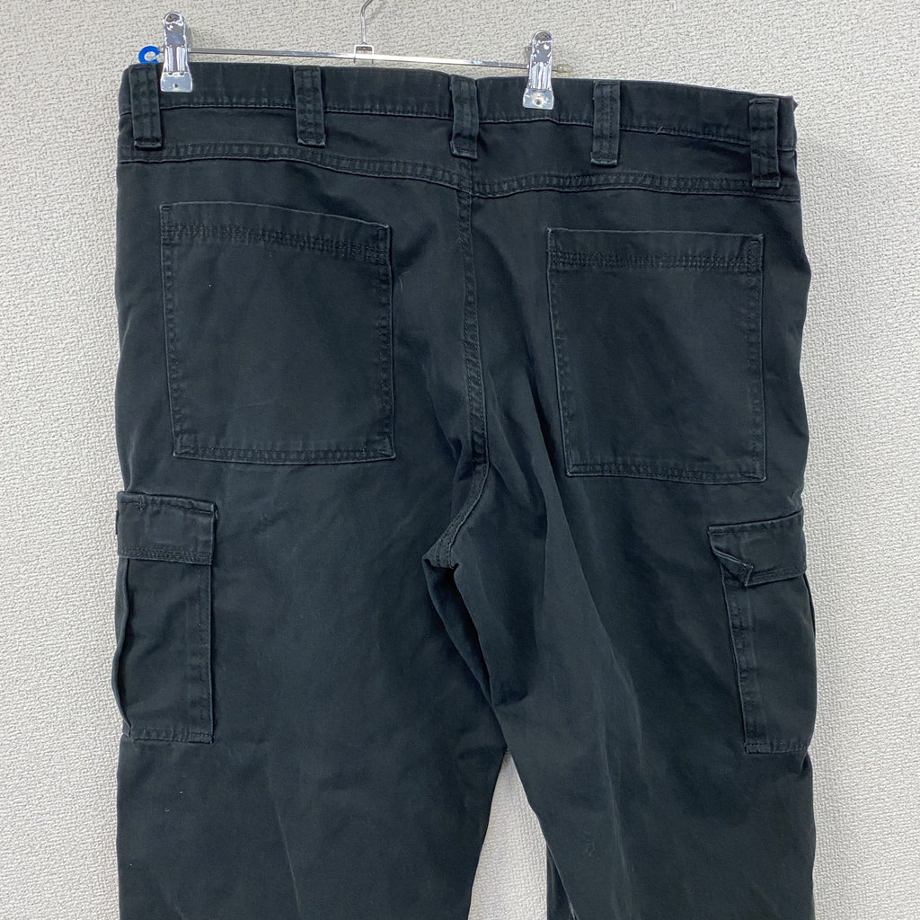 Wrangler　ラングラー　カーゴパンツ　ジップフライ　ワンポイント　黒　ブラック　W40サイズ　古着