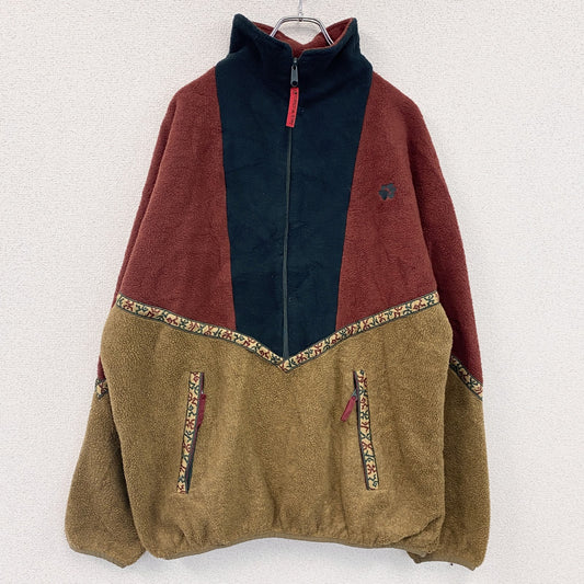 ～00s　Jack Wolfskin　ジャックウルフスキン　フリースプルオーバージャケット　赤茶　3XLサイズ