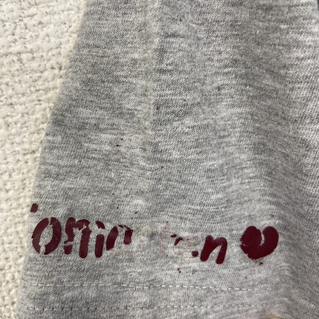 sg　半袖プリントTシャツ　TOSKANA　2015　カジュアルデザイン　クルーネック　レトロ　グレー　灰色　Sサイズ　古着