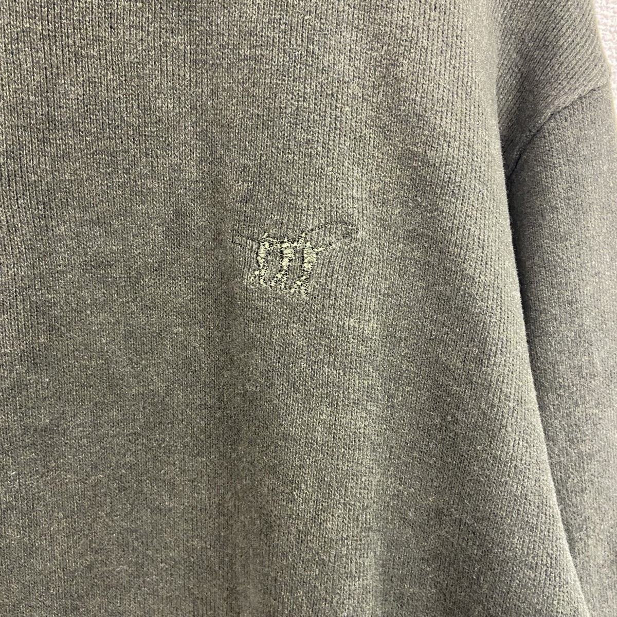 Henry Cotton's　ヘンリーコットンズ　ハーフジップニットセーター　緑　グリーン　Mサイズ メンズ 古着