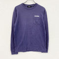 XLARGE　エクストララージ　長袖Tシャツ/ロンT　刺繍ロゴ　デカロゴ　両面プリント　紫　パープル　Mサイズ　古着