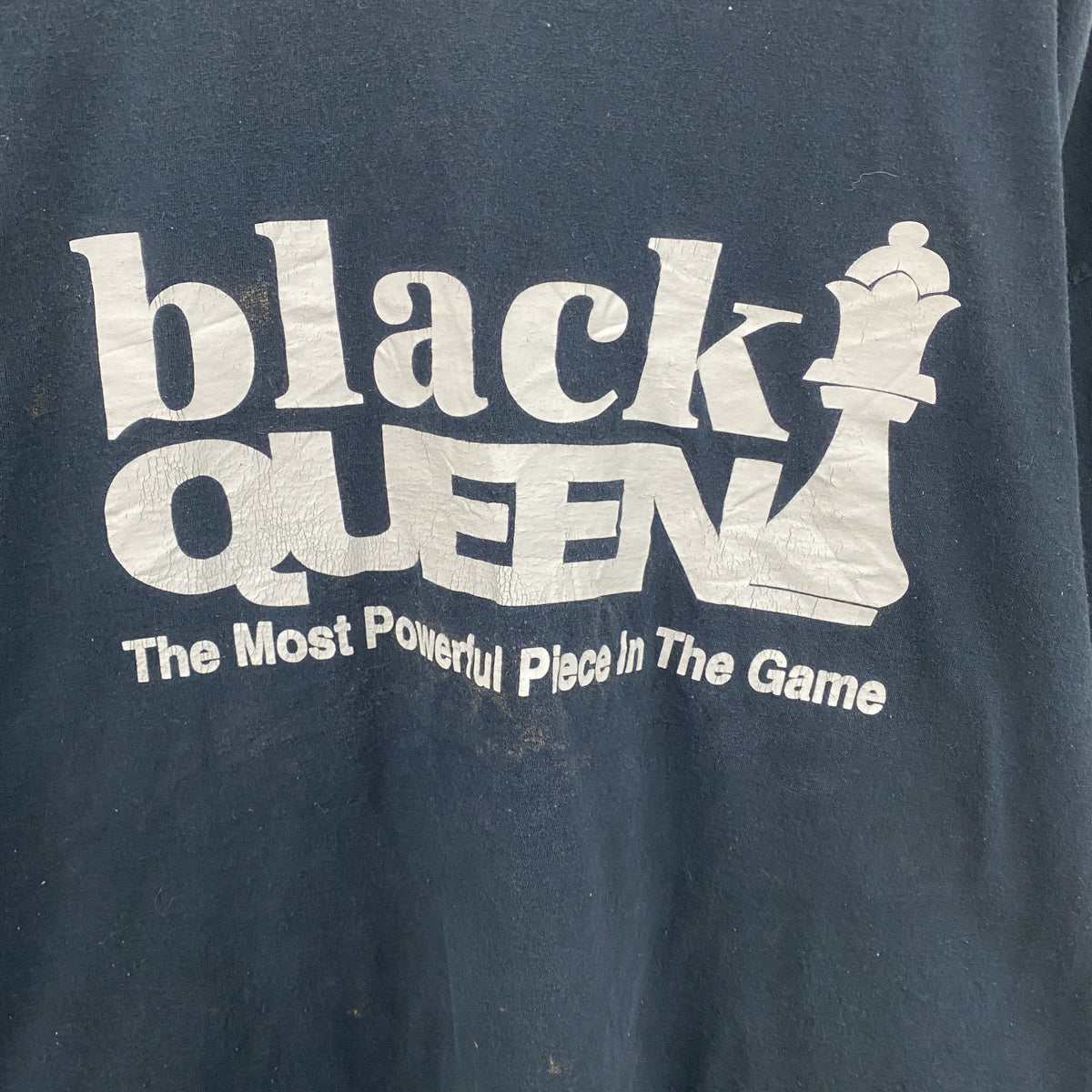 半袖プリントTシャツ　メッセージT　Black Queen　_　ブラック　古着