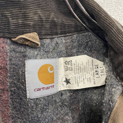 ～90s　carhartt　カーハート　ミシガンチョアコート　ダックカバーオール　ブランケットライナー　茶色　ブラウン　Lサイズ