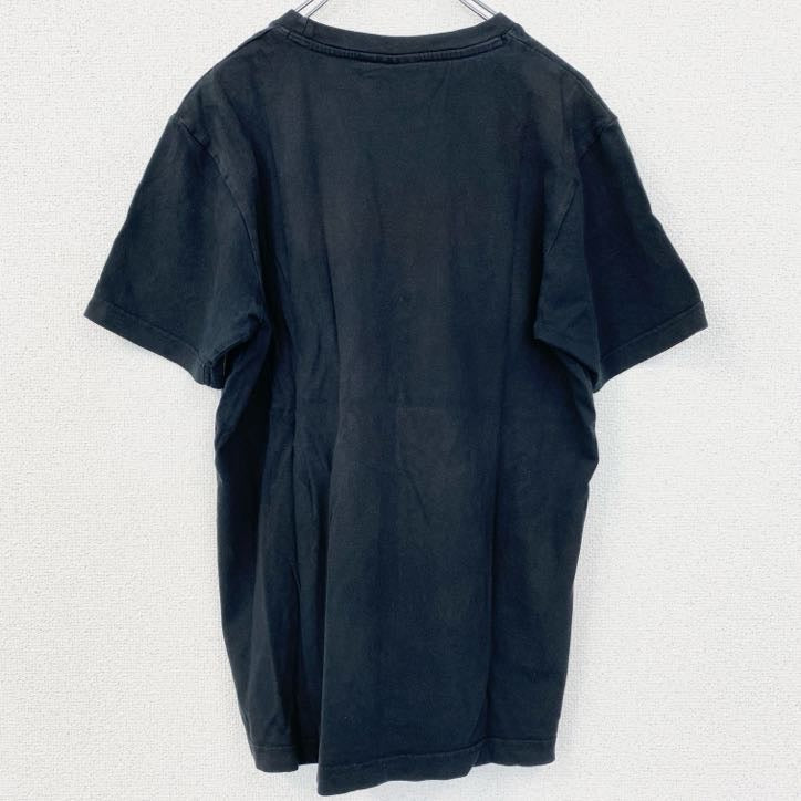 Dickies　ディッキーズ　半袖プリントTシャツ　レトロ　クルーネック　ヘルメット　黒　ブラック　Mサイズ　古着