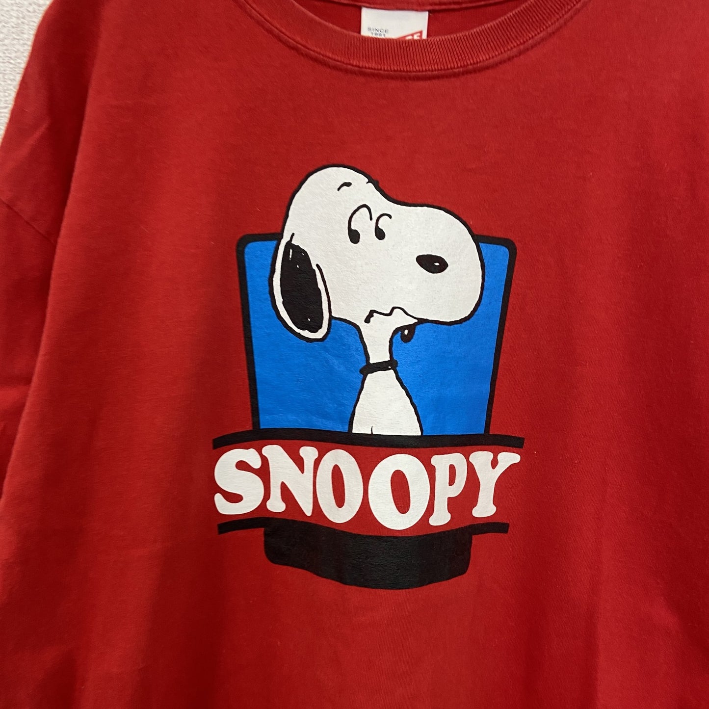 XLARGE　エクストララージ　半袖プリントTシャツ　スヌーピー　赤　レッド　Lサイズ