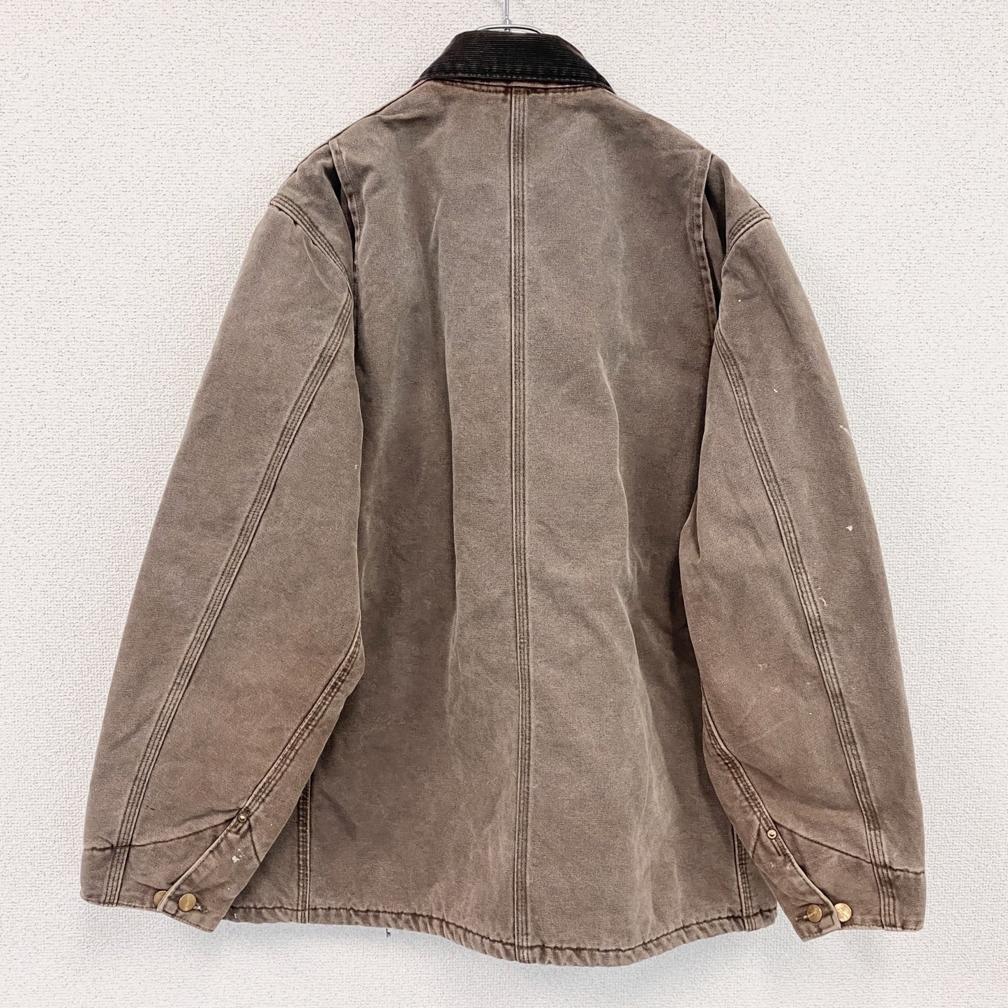 ～90s　carhartt　カーハート　ミシガンチョアコート　ダックカバーオール　ブランケットライナー　茶色　ブラウン　Lサイズ