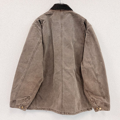 ～90s　carhartt　カーハート　ミシガンチョアコート　ダックカバーオール　ブランケットライナー　茶色　ブラウン　Lサイズ