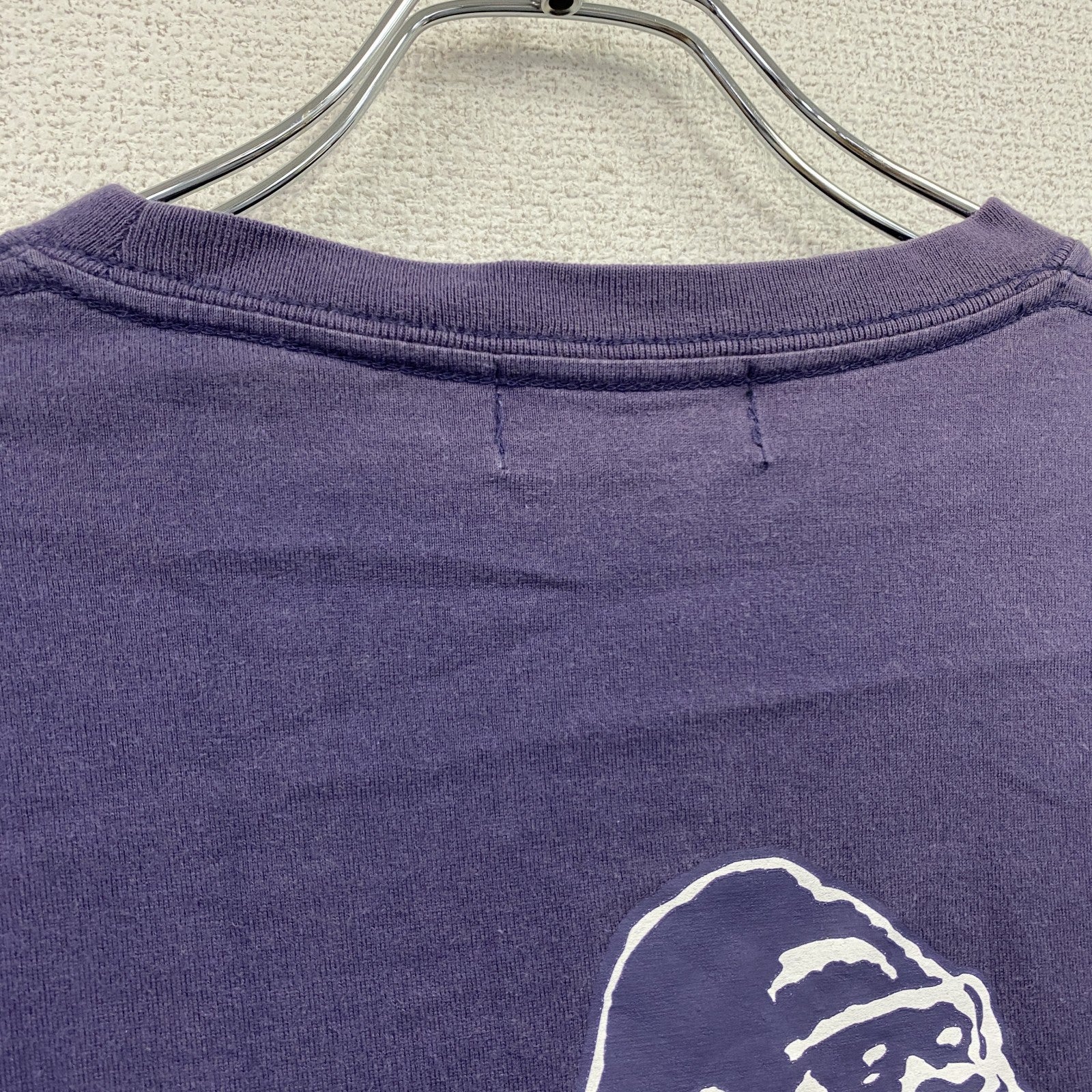 XLARGE　エクストララージ　長袖Tシャツ/ロンT　刺繍ロゴ　デカロゴ　両面プリント　紫　パープル　Mサイズ　古着