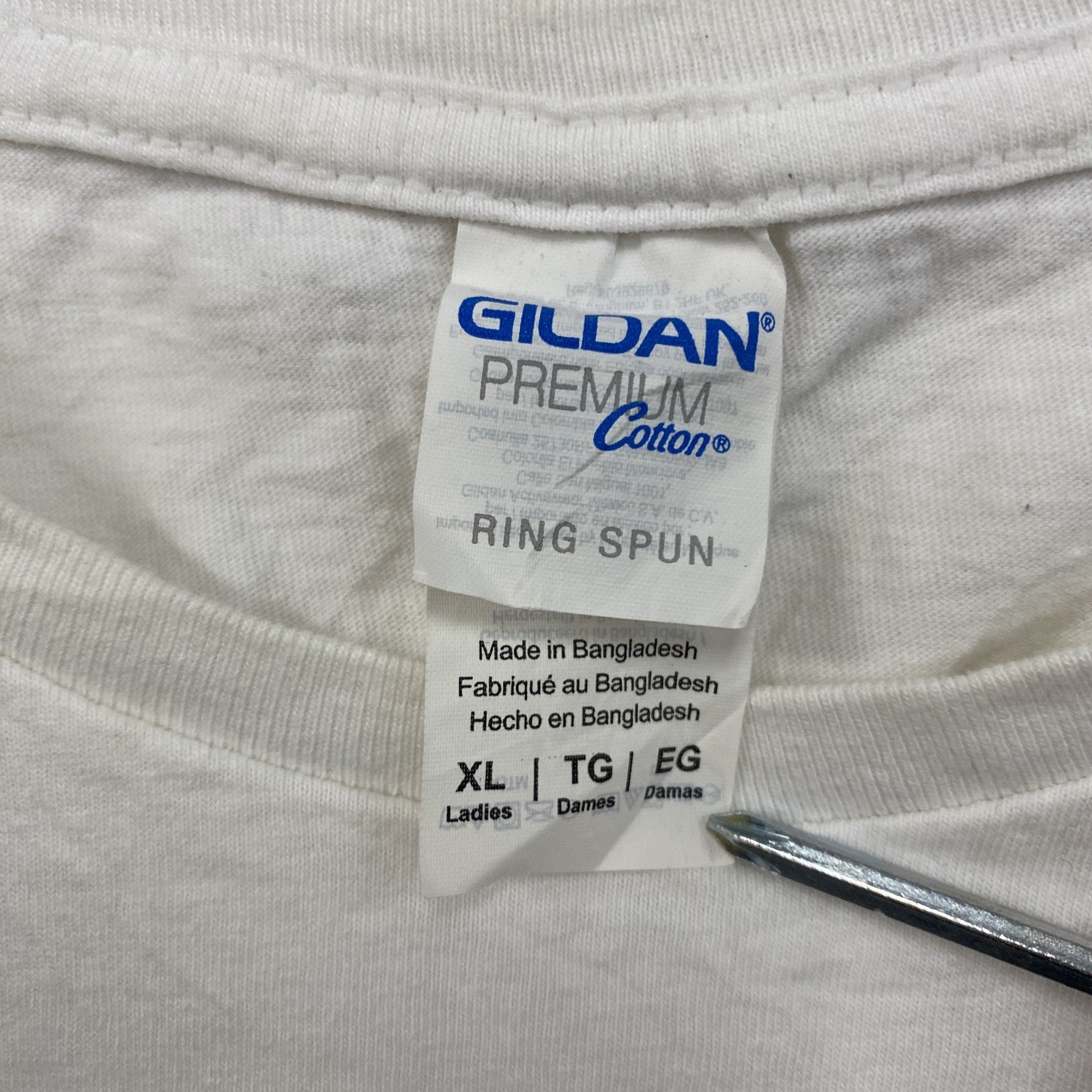 GILDAN　ギルダン　ジャーヴィスコッカー　半袖プリントTシャツ　バンドＴ　白　ホワイト　XLサイズ　古着