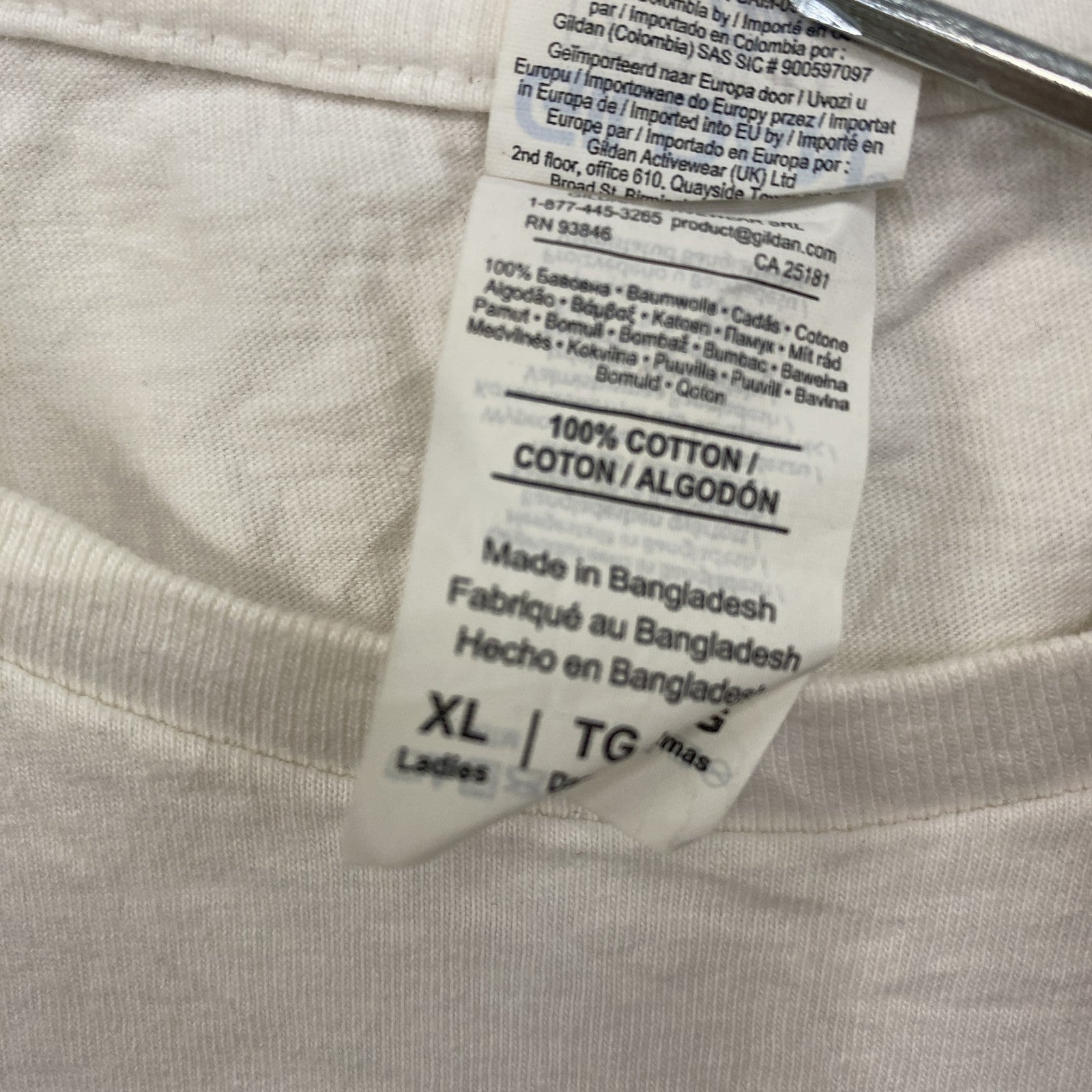 GILDAN　ギルダン　ジャーヴィスコッカー　半袖プリントTシャツ　バンドＴ　白　ホワイト　XLサイズ　古着