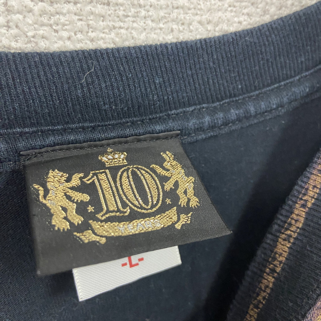 Anvil　puffy　パフィー　10周年　CRAZY VIRGIN　半袖プリントシンガーTシャツ　ツアーT　黒　ブラック　Lサイズ　古着