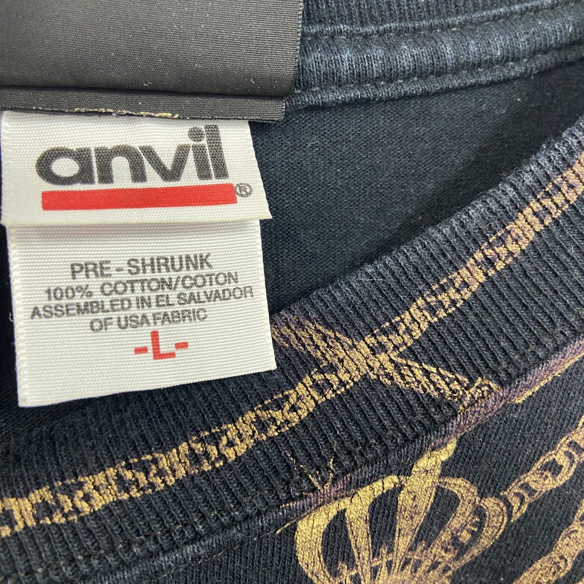 Anvil　puffy　パフィー　10周年　CRAZY VIRGIN　半袖プリントシンガーTシャツ　ツアーT　黒　ブラック　Lサイズ　古着