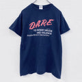 GILDAN　ギルダン　半袖プリントTシャツ　メッセージT　D.A.R.E.　_　ブラック　Mサイズ　古着