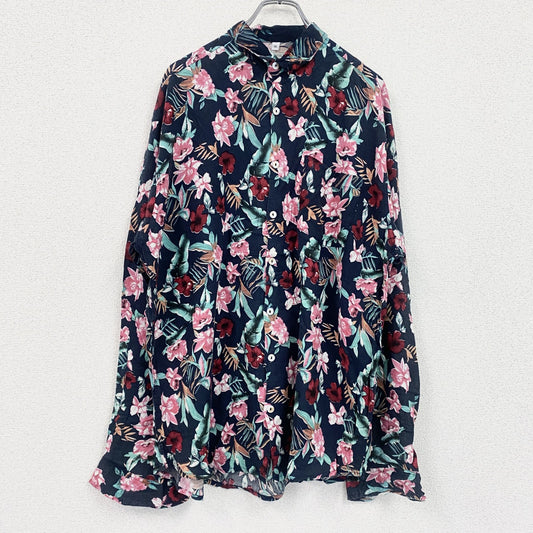 CARDCHE　長袖シャツ　総柄　ピンク　XLサイズ