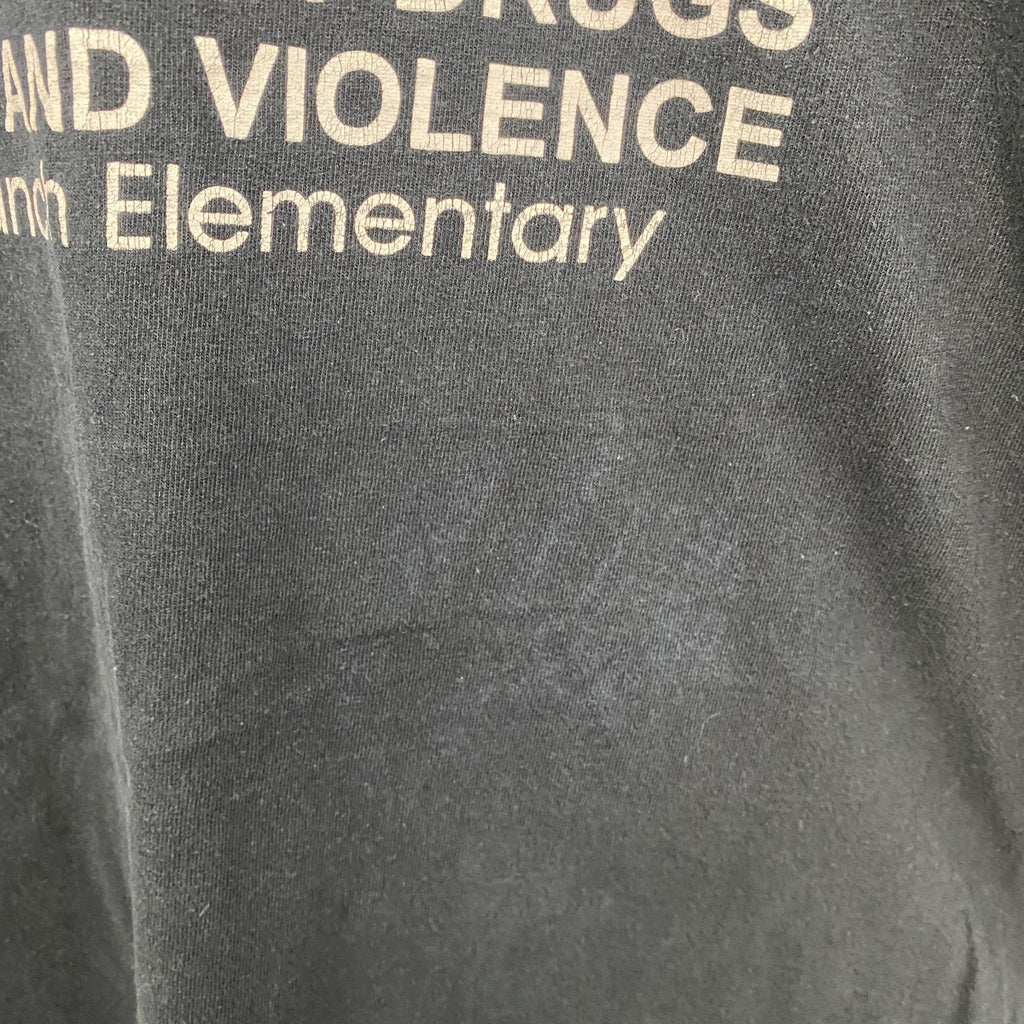 GILDAN　ギルダン　半袖プリントTシャツ　メッセージT　D.A.R.E.　_　ブラック　Mサイズ　古着
