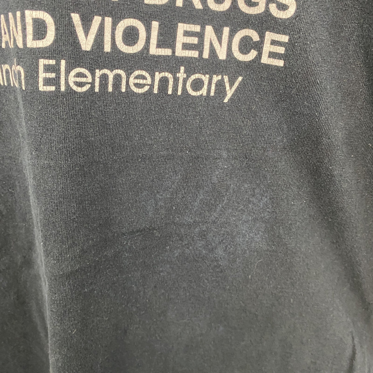 GILDAN　ギルダン　半袖プリントTシャツ　メッセージT　D.A.R.E.　_　ブラック　Mサイズ　古着