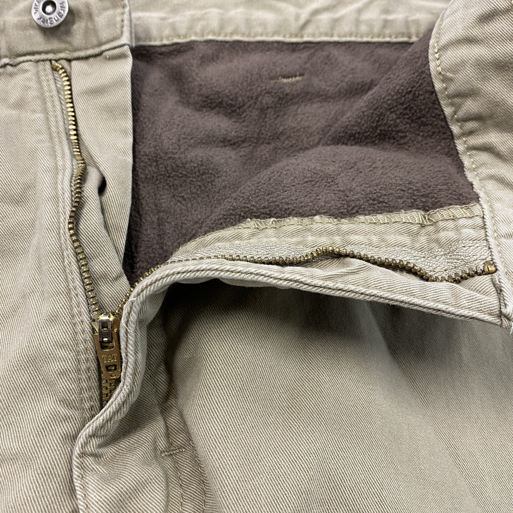 ～00s　Wrangler　ラングラー　カーゴパンツ　ジップフライ　フリースライナー　ヴィンテージ　ベージュ　W38サイズ　古着