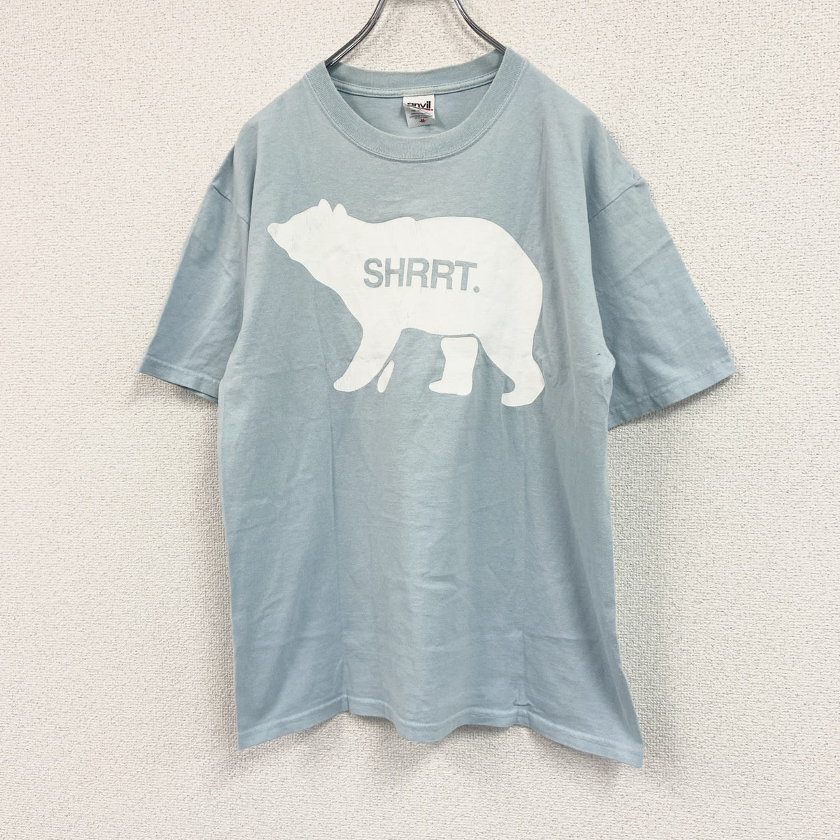00s　Anvil　YUKI　ユキ　半袖ミュージックシンガープリントTシャツ　ツアーT　ヴィンテージ　青　ライトブルー　Mサイズ カットソー メンズ コットン 古着