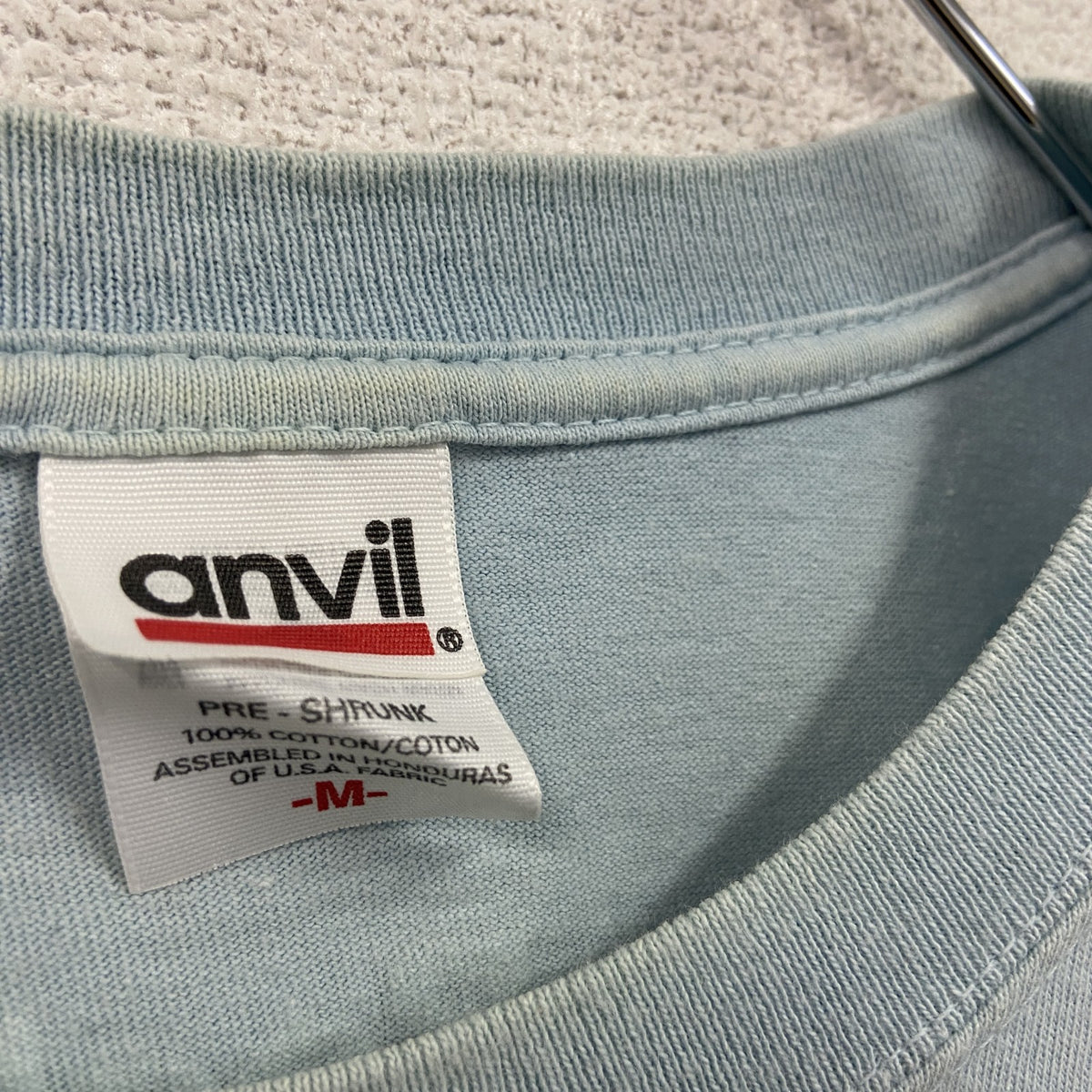 00s　Anvil　YUKI　ユキ　半袖ミュージックシンガープリントTシャツ　ツアーT　ヴィンテージ　青　ライトブルー　Mサイズ カットソー メンズ コットン 古着