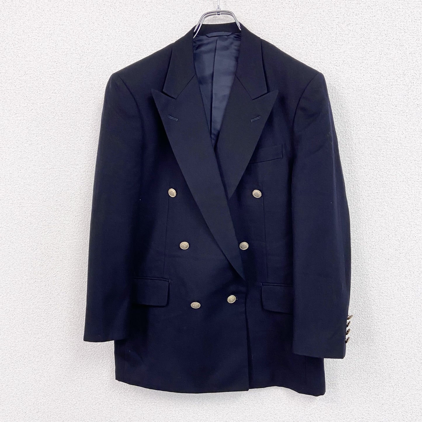 NEW YORKER　テーラードジャケット/コーデュロイジャケット　ピークドラペル　紺　ネイビー