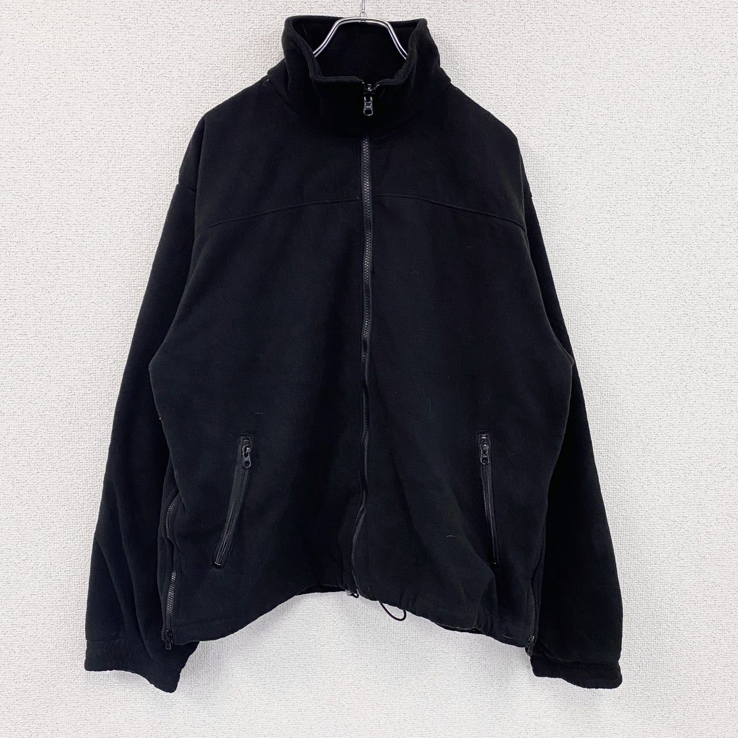 TRU-SPEC　フリースジャケット/ボアジャケット　ベンチレーション　ダブルジップ　黒　ブラック　XLサイズ