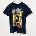 AC/DC　半袖オリジナルバンドプリントTシャツ　カジュアルデザイン　クルーネック　黒　ブラック　レトロ　Sサイズ　古着