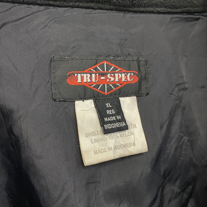 TRU-SPEC　フリースジャケット/ボアジャケット　ベンチレーション　ダブルジップ　黒　ブラック　XLサイズ