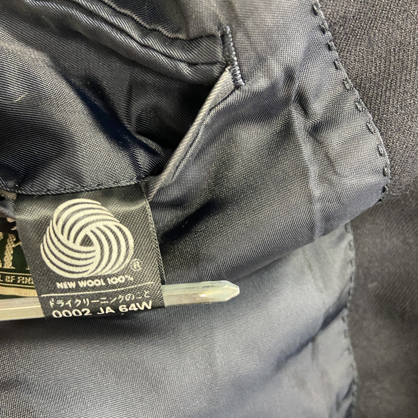 NEW YORKER　テーラードジャケット/コーデュロイジャケット　ピークドラペル　紺　ネイビー