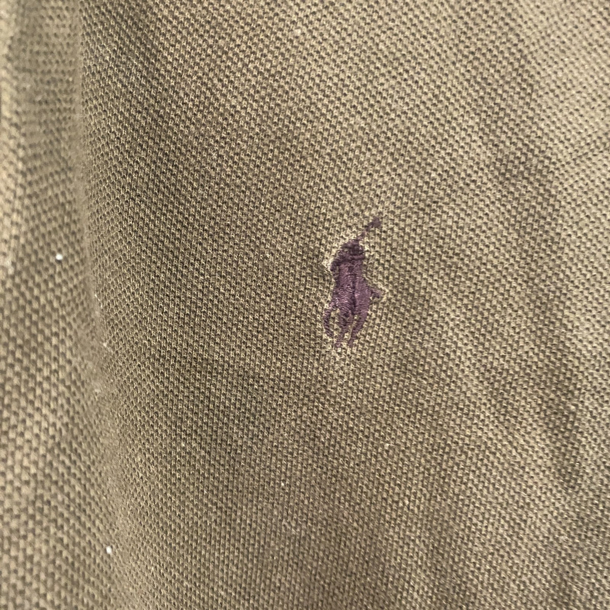 POLO by Ralph Lauren　ラルフローレン　半袖ポロシャツ　刺繍ロゴ　ワンポイント　茶色　ブラウン　Mサイズ　古着