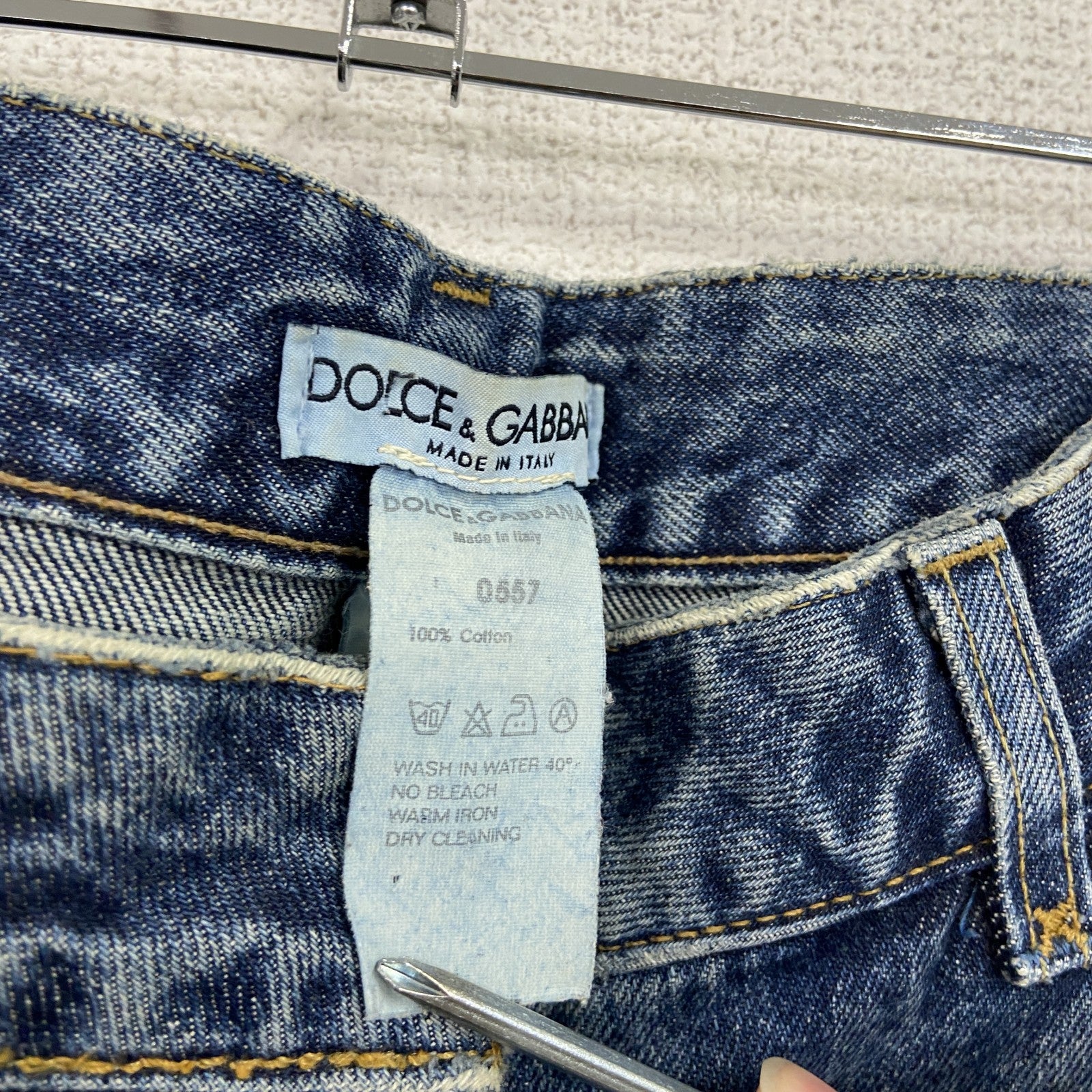 DOLCE＆GABBANA　ドルチェ＆ガッパーナ　デニムパンツ/ジーンズ　インディゴ　40サイズ　古着