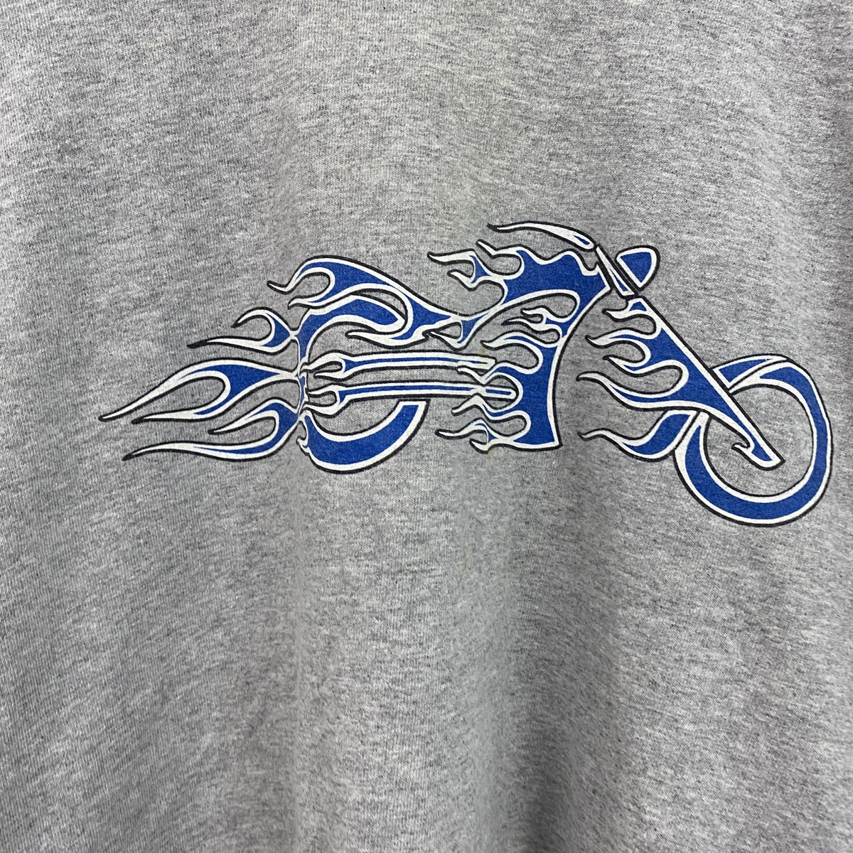 GILDAN　ギルダン　長袖プリントTシャツ/ロンT　袖プリント　灰色　グレー　Lサイズ　古着