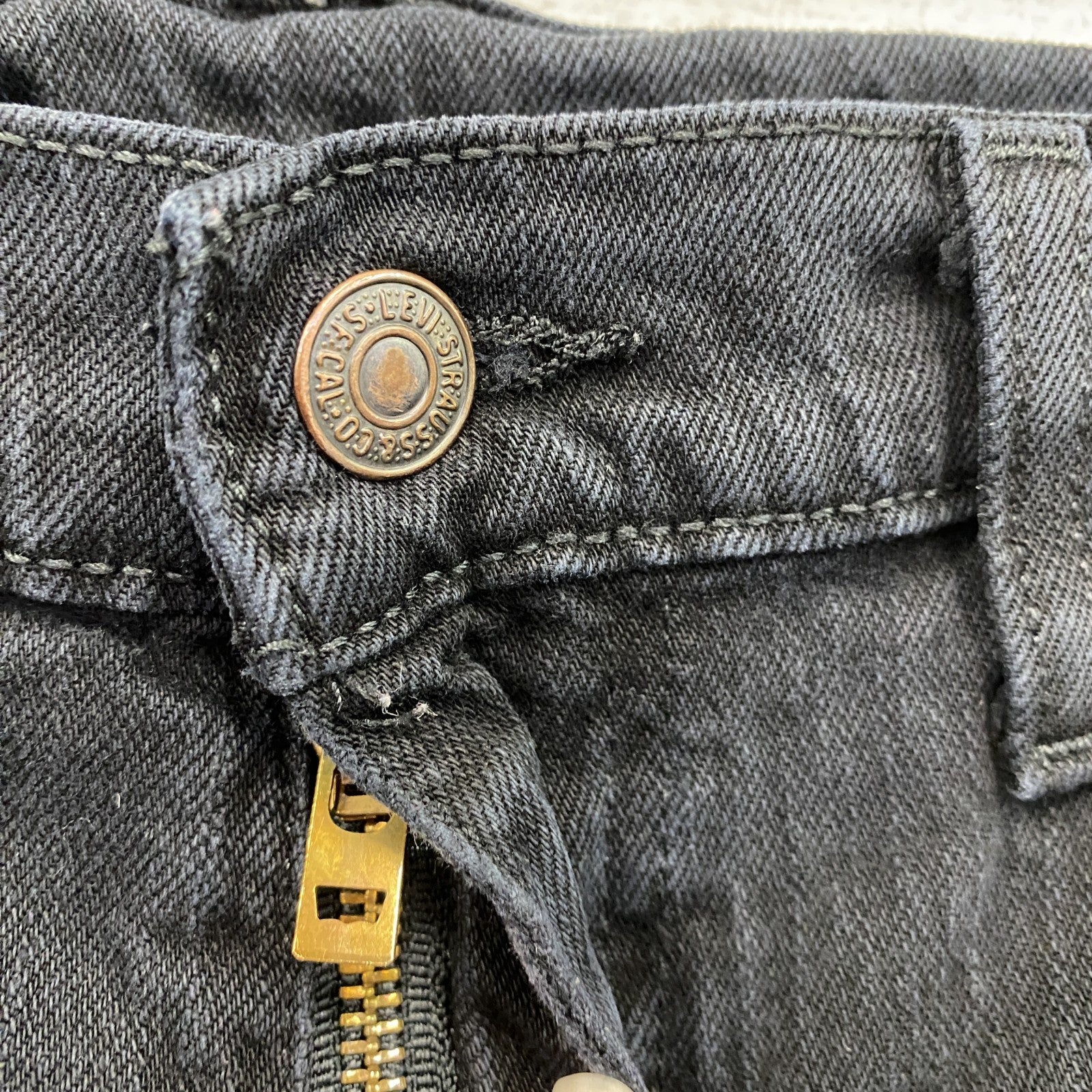 Levi’s　リーバイス　511　ブラックデニムパンツ/ジーンズ　ジップフライ　黒　ブラック　W34サイズ　古着