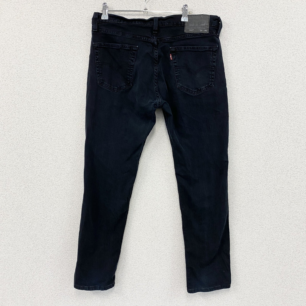 Levi’s　リーバイス　511　ブラックデニムパンツ/ジーンズ　ジップフライ　黒　ブラック　W34サイズ　古着