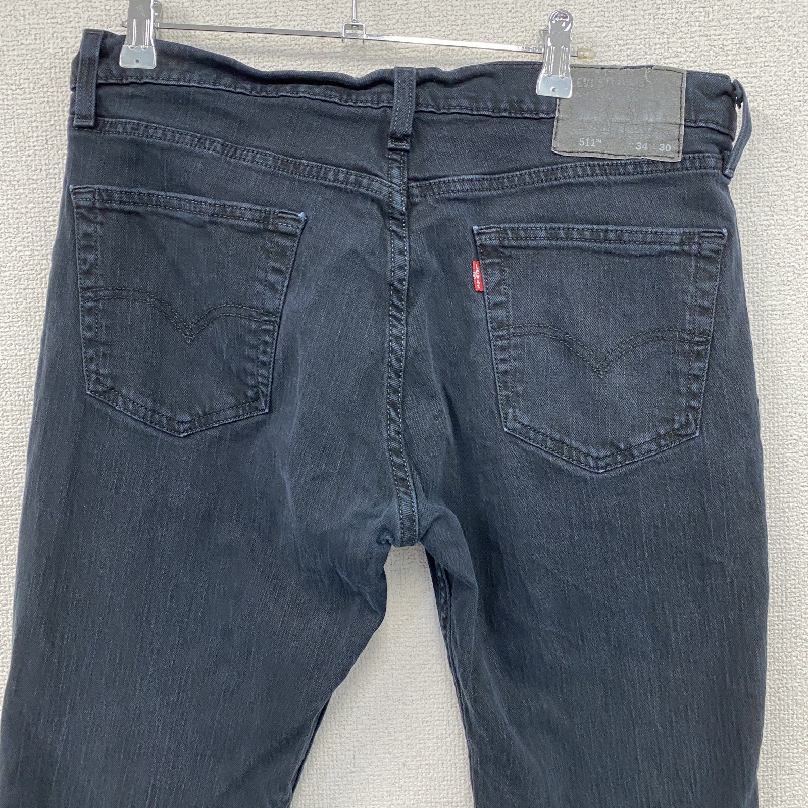 Levi’s　リーバイス　511　ブラックデニムパンツ/ジーンズ　ジップフライ　黒　ブラック　W34サイズ　古着