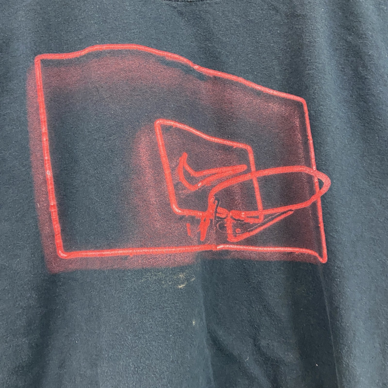 NIKE　ナイキ　半袖ネオンプリントTシャツ　黒　ブラック　Lサイズ　古着
