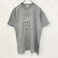 00s　LooKS4u　半袖プリントアニマルTシャツ　スパイダー　蜘蛛　クルーネック　ヴィンテージ　灰色　グレー　古着