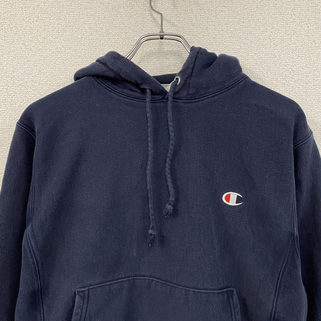Champion　チャンピオン　リバースウィーブ　スウェットパーカー/フーディー　紺　ネイビー　Sサイズ トレーナー スウェットトップス フード付き 古着