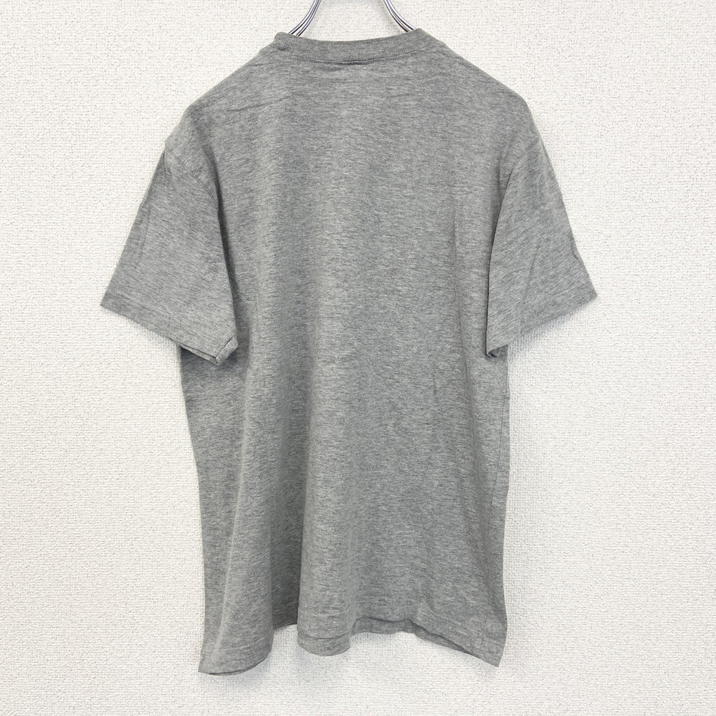 00s　LooKS4u　半袖プリントアニマルTシャツ　スパイダー　蜘蛛　クルーネック　ヴィンテージ　灰色　グレー　古着