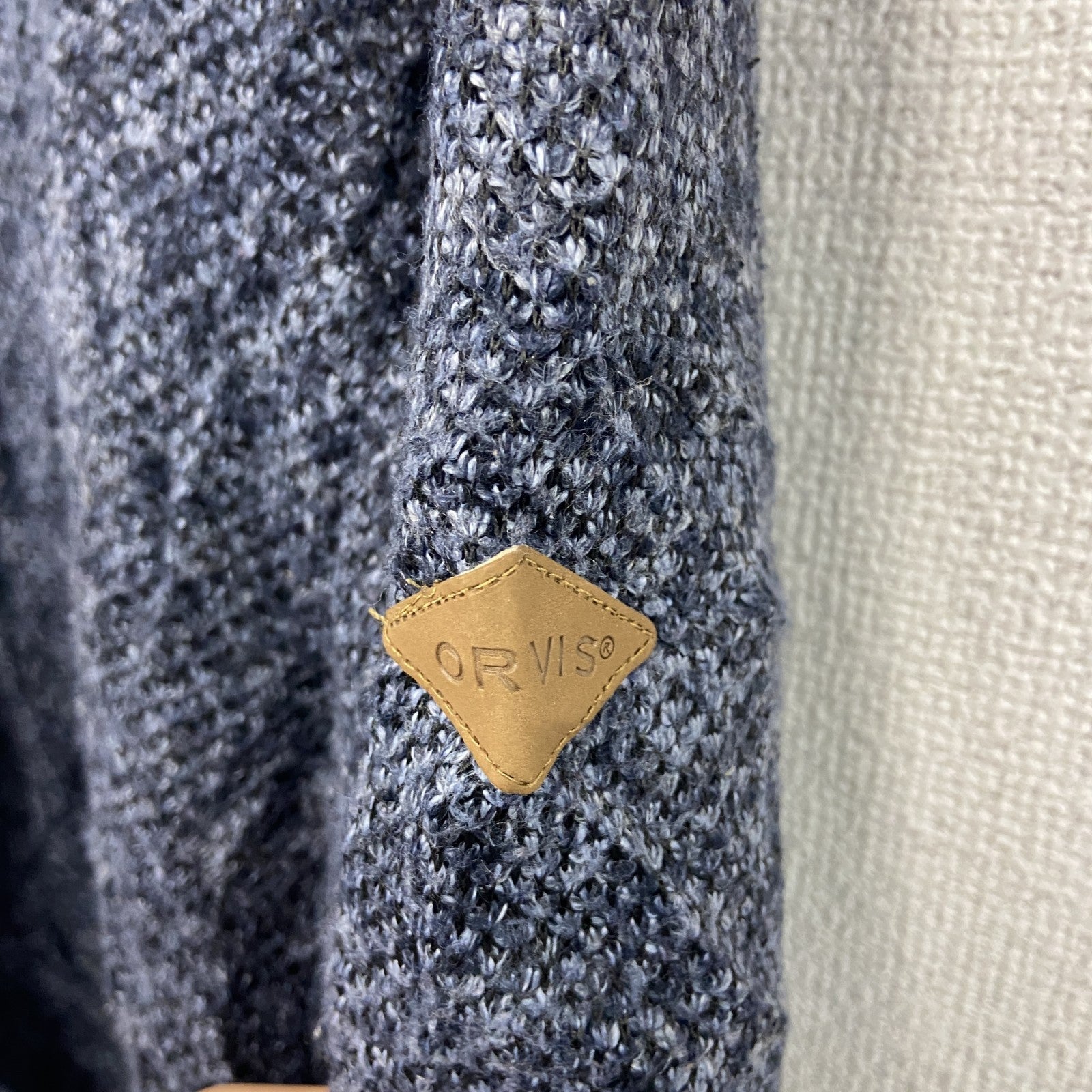 ORVIS　オービス　フリースジャケット/ボアジャケット　ハーフジップ　紺　ネイビー　Lサイズ　古着