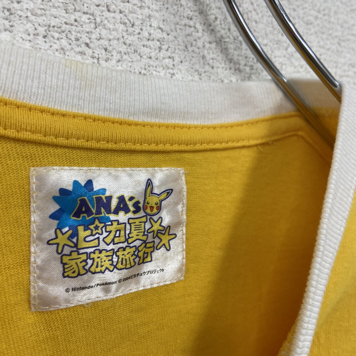 ANA’s ピカ夏家族旅行　ポケモン　半袖コラボTシャツ　ピカチュウ　黄色　イエロー
