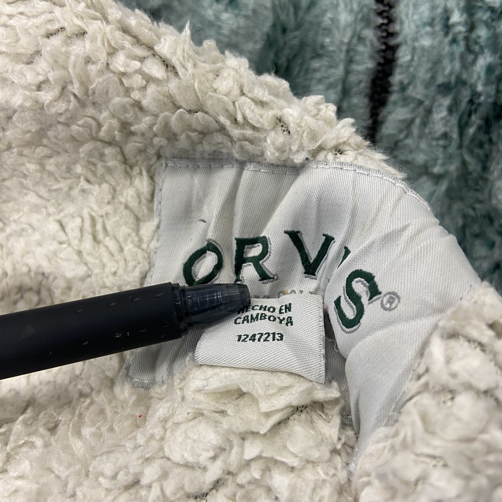 ORVIS　オービス　フリースジャケット/ボアジャケット　ハーフジップ　紺　ネイビー　Lサイズ　古着
