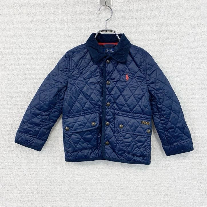 POLO RALPH LAUREN　ポロラルフローレン　キルティングジャケット　紺　ネイビー　4/4Tサイズ　古着