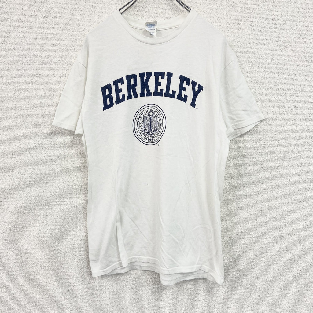 DELTA　デルタ　半袖プリントTシャツ　アーチプリント　白　ホワイト　Mサイズ カットソー メンズ コットン 古着