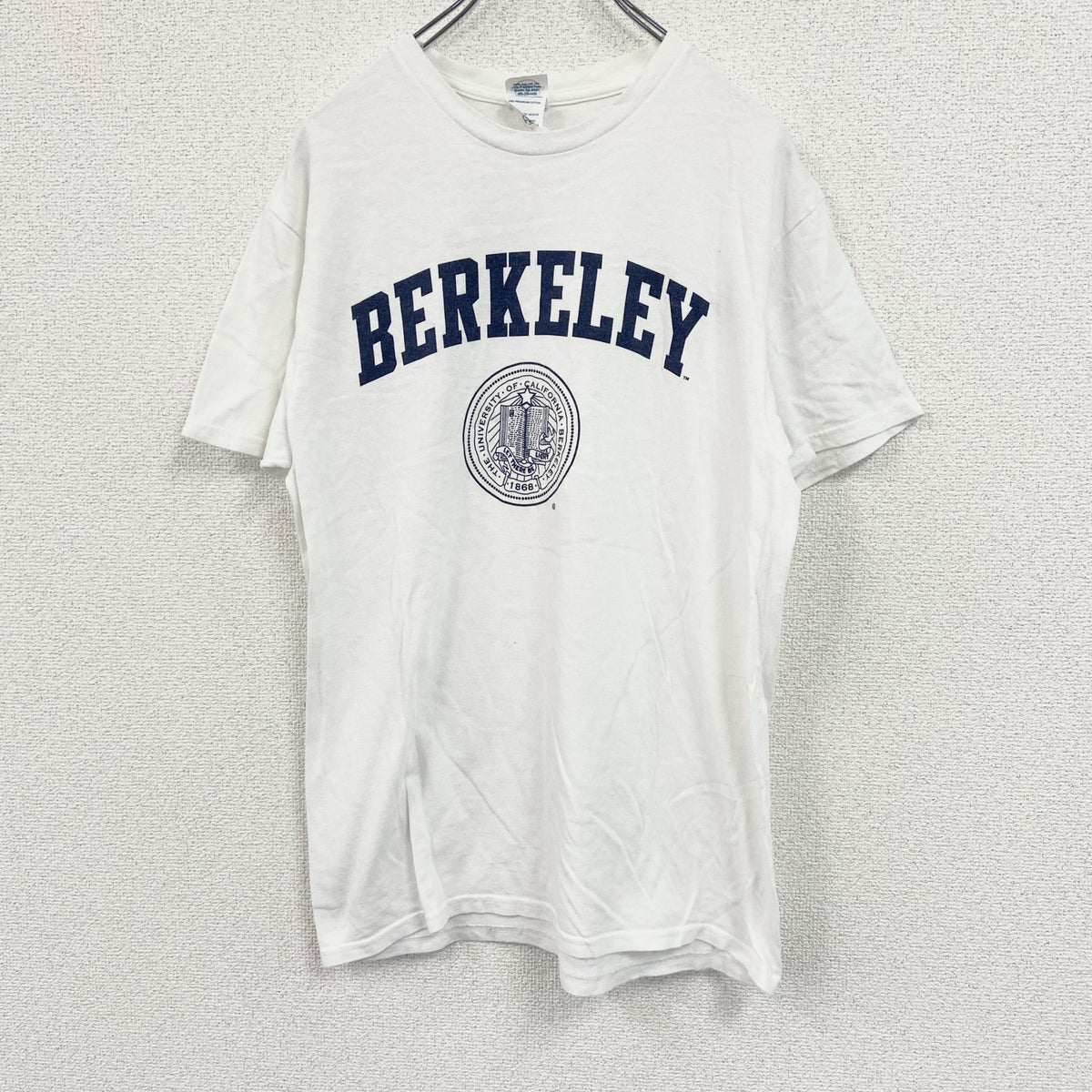 DELTA　デルタ　半袖プリントTシャツ　アーチプリント　白　ホワイト　Mサイズ カットソー メンズ コットン 古着